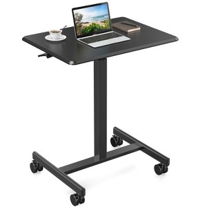 DSVIMOY End Table with Adjustable Rolling, Laptop Computer Cart Desk for Home, Office, Classroom, Overbed Table, Black, 25.5"*18.8"*43.3" - 1 of 4