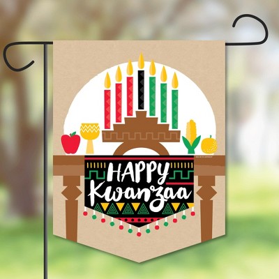 Big Dot of Happiness Happy Kwanzaa - Outdoor Lawn and Yard Home Decorations - Heritage Holiday Party Garden Flag - 12 x 15.25 inches