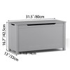 Lycvki Wooden Kids Toy Box Storage with Safety Hinged Lid - 4 of 4