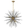 Elegant Lighting Timber 8 light Brass and Black pendant - 3 of 4