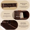 QingMoon Modern TV Stand, Fluted Entertainment Center with Storage Cabinets and 2 Sliding Doors, Wood Media Console Table for Living Room, Bedroom - 3 of 4