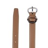 CTM Women's Leather Dress Belt with Metal Keeper - 3 of 3