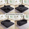 GDFStudio Yan Modern Multi-Functional 78.8'' Corduroy Upholstery Convertible Queen Size Sofa Bed with Pillows - 4 of 4