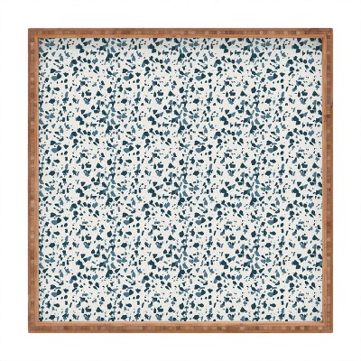 Holli Zollinger INDRA TERRAZZO NAVY Medium Square Bamboo Tray - Deny Designs