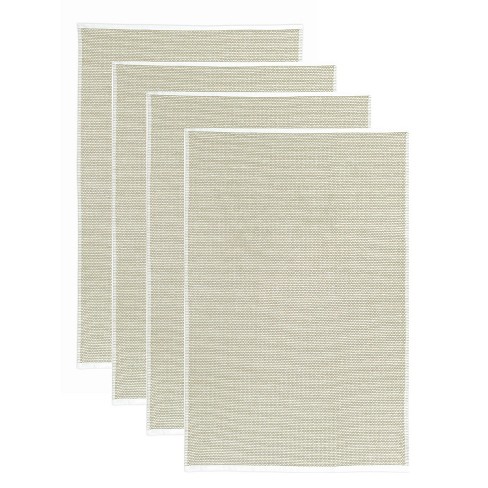 4pk Terry Honeycomb Kitchen Towel Khaki - Mu Kitchen : Target