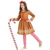 HalloweenCostumes.com X Large Girl Gingerbread Girl's Costume Dress, Red/White/Brown - 3 of 4