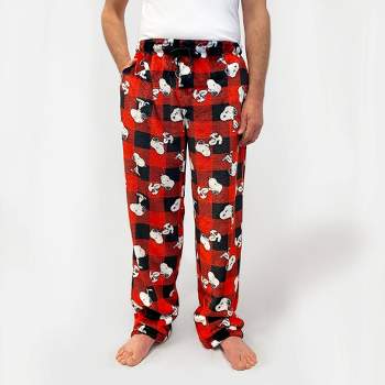 Men's Peanuts Snoopy Fleece Pajama Pants - Red