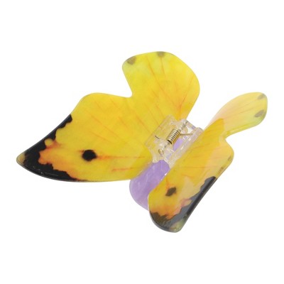 Unique Bargains Christmas Hair Clips Butterfly for Christmas 3.74"x3.54"x1.97" Yellow 1 Pc