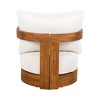 Lyngins Acacia Wood Outdoor Club Chair, Curvaceous Tub Design Outdoor Accent Chair with Water-Resistant Cushions, Patio Accent Chair Set for Garden - 4 of 4