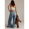 Women's Vintage Wide Leg High Waisted Jeans Fall Loose Fit Retro Denim Casual Long Pants Trousers - 2 of 4