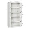 Whizmax 5 Tier Bookcase, Farmhouse Book Shelf with Storage, 67.4 Inch Tall Open Display Bookshelves, Wooden 5 Shelf Bookcase for Living Room, Bedroom - 3 of 4