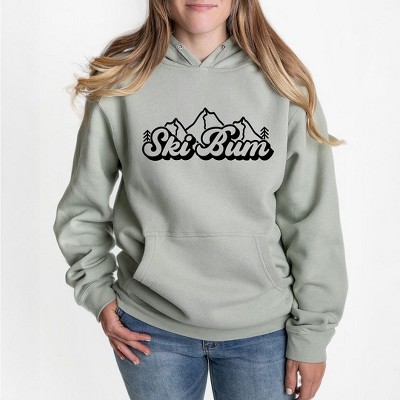 Simply Sage Market Women's Graphic Hoodie Ski Bum Mountains