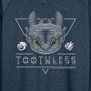 Women's - How to Train Your Dragon - Toothless Line Art Lightweight French Terry Wide Neck Long Sleeve Shirt - 2 of 4