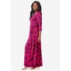 Jessica London Stretch Knit Faux Wrap Maxi Dress - 4 of 4