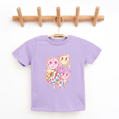 The Juniper Shop Colorful Checkered Smiley Face Youth Short Sleeve Tee