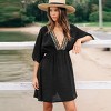 Women's V-Neck Embroidered Trim Cover-Up Dress - Cupshe - 2 of 4