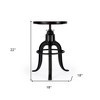 HomeRoots 28" Brown And Black Iron Swivel Backless Bar Chair - 3 of 3