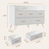Dresser for Bedroom with 5 Drawers, 47 in Wide Chest of Drawers with Charging Station - 3 of 4