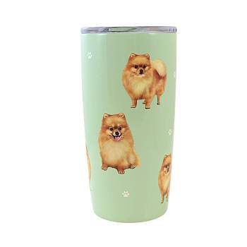 E & S Imports 7.0 Inch Pomeranian Serengeti Tumbler Hot Or Cold Beverages Tumblers