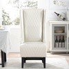 23.03" Faux Leather High-Back Accent Chair with Soft Padded Seat, Birch Wooden Legs and High-Density Foam - 2 of 4