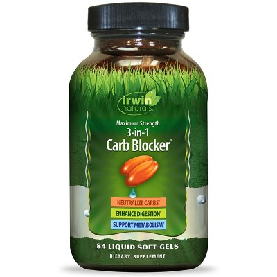 Irwin Naturals Weight Loss Supplements 3-in-1 Carb Blocker Softgel 84ct.