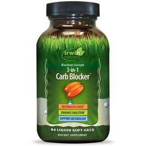 Irwin Naturals Weight Loss Supplements 3-in-1 Carb Blocker Softgels 84ct. - 1 of 2