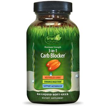 Irwin Naturals Weight Loss Supplements 3-in-1 Carb Blocker Softgels 84ct