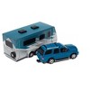 Johnny Lightning 1:64 Truck & Trailer 2005 Cadillac Escalade w/Camper Trailer Teal - 2 of 3