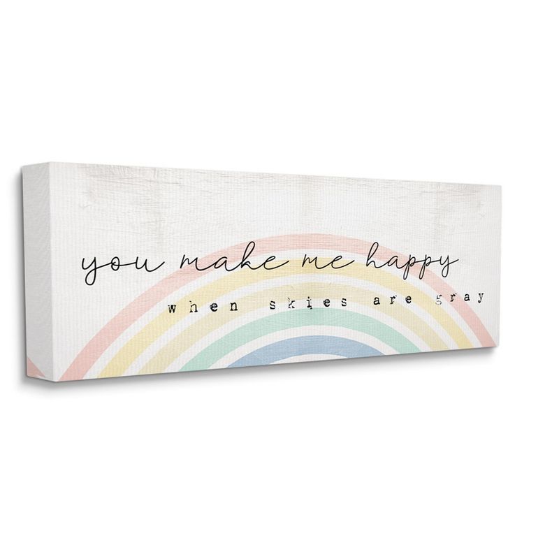 Stupell Industries You Make Me Happy Quote Rustic Rainbow Arches, 1 of 6