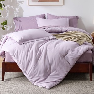 6-8 Pcs Prewashed Comforter Set Bed in a Bag with Soft Fleece Bed Blanket Down Alternative Bedding Set for All Seasons - 1 of 4