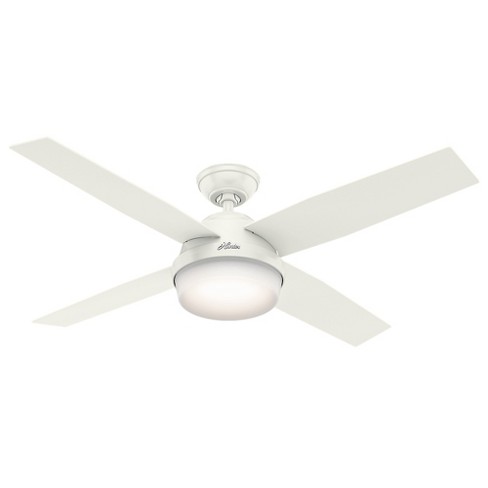 52 Dempsey Damp Fresh White Ceiling Fan With Light With Handheld