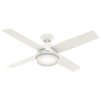 52" Dempsey Damp Rated Ceiling Fan with Remote (Includes LED Light Bulb) - Hunter Fan