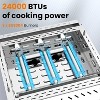 ZAFRO Portable Propane Griddle, 24000BTU Tabletop Portable Propane Gas Grill with 3 Burners, Stainless Steel Flat Top Grill, Silver - 4 of 4