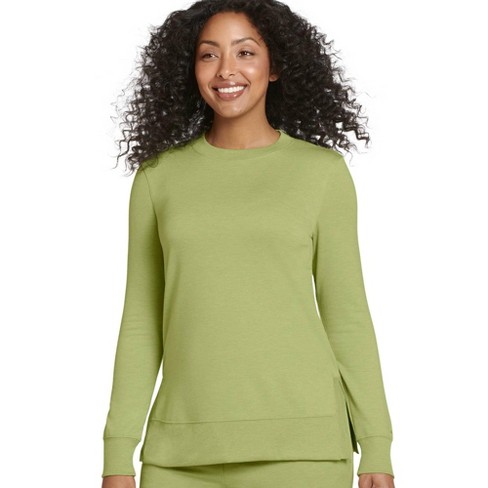 Jockey Women s French Terry Sweatshirt L Hosta Heather