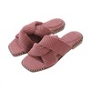 Roxoni Velvet Piping Flat Sandals for Women - Stylish Studs Around Outsole, Dressy Footwear for Summer Ideal - 2 of 4