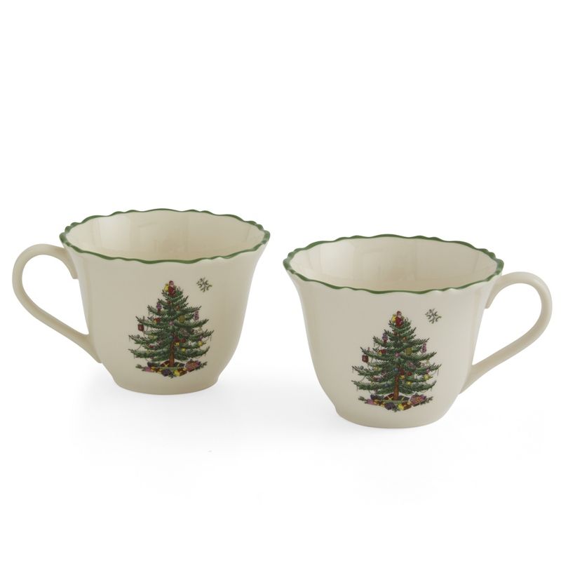 Spode Christmas Tree 10 Piece Punch Bowl Serving Set - Bowl: 11 in/ Cups: 8 oz., 4 of 6