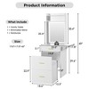 GlasFlength Stylish Multifunctional Vanity Tables with Ample Storage for Bedroom or Cloakroom Decor, Modern Design Style, White,22.8”*17.8”*60" - 2 of 4