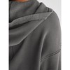 Womens Trendy Cropped Tops Boxy Raw Hem Hooded Sweatshirts V Neck Reverse Seam Hoodie Fall Athleisure Lightweight Crop Tops Gym Jogging Outfits - 4 of 4