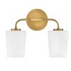 Lark Kline 2 - Light Vanity in  Heritage Brass - 3 of 4
