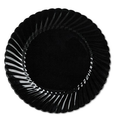 WNA Classicware Plates, Plastic, 10.25" dia, Black, 144/Carton