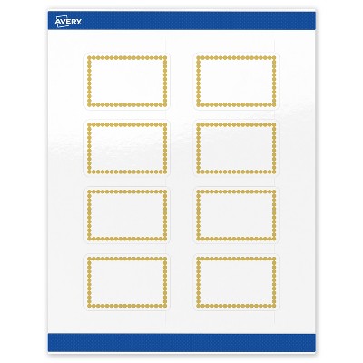 Avery Printable Rectangle Labels, Gold Beads, 2" x 3", Glossy White Rectangle Labels, Permanent, Laser/Inkjet, 80ct, Great for Product Labels