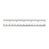 Charles Leonard Plastic Ruler, 6", Inches/Metric, Clear, Pack of 48 - 3 of 3