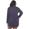 Women's Plus Size Long Sleeve Nightgown - White Mark - 3 of 3
