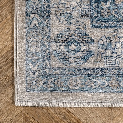 Westlyn Blue Medallion 4' x 6' Synthetic Area Rug
