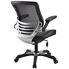 Edge Mesh Vegan Leather Seat Office Chair with Flip-Up Arms Black - Modway - 3 of 4