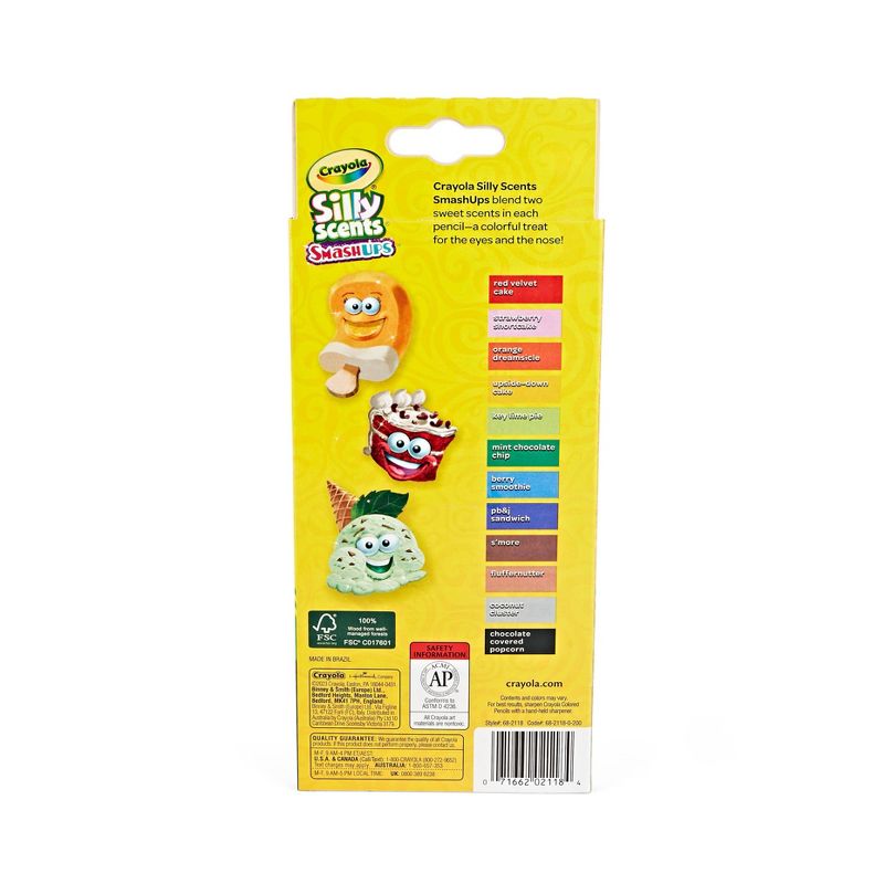 Crayola 12pk Silly Scent Smash Ups Colored Pencils, 4 of 5