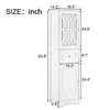 PDTEND Freestanding Bathroom Storage Cabinet with Acrylic Doors, Drawer, and Adjustable Shelf - 4 of 4