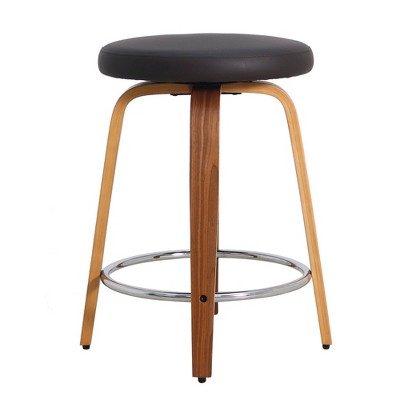 Round Counter Stool with Swivel Seat - WOVENBYRD