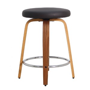 Round Counter Stool with Swivel Seat - WOVENBYRD - 1 of 4