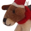Slickblue Adorable 3"x4" Wool Felt Santa-Hat Beagle Ornament – Handcrafted, Fair Trade Dog Decor for Happy Pawlidays - 3 of 3